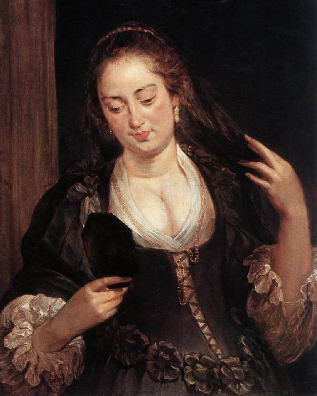 RUBENS, Pieter Pauwel Woman with a Mirror Sweden oil painting art